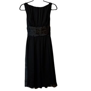 ✨London Style Times Dress Black Rushed Top Sleeveless EUC Cocktail Evening Sz 8‎